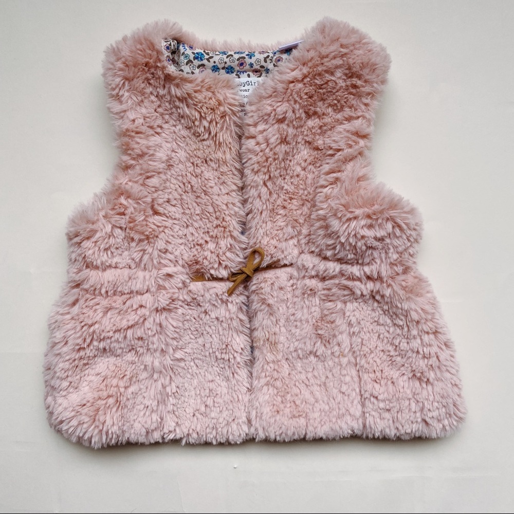 Zara Pink Fur Vest